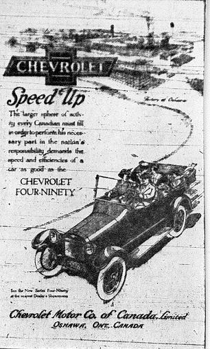 1919 Chevrolet Auto Advertising